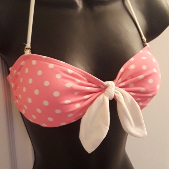 💕CUTE VINTAGE💕Ardene Vintage Polka Dot Bikini Top - Picture 3 of 4